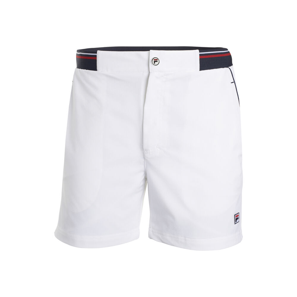 Fila Core Stephan Shorts Hombres - Blanco, Azul Oscuro