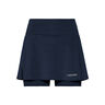 Club Basic Long Falda Mujeres-Azul Oscuro,Plateado