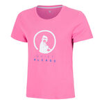 Ropa de tenis Quiet Please Quiet Please Trainings Camiseta de manga corta Mujeres - rosa, blanco