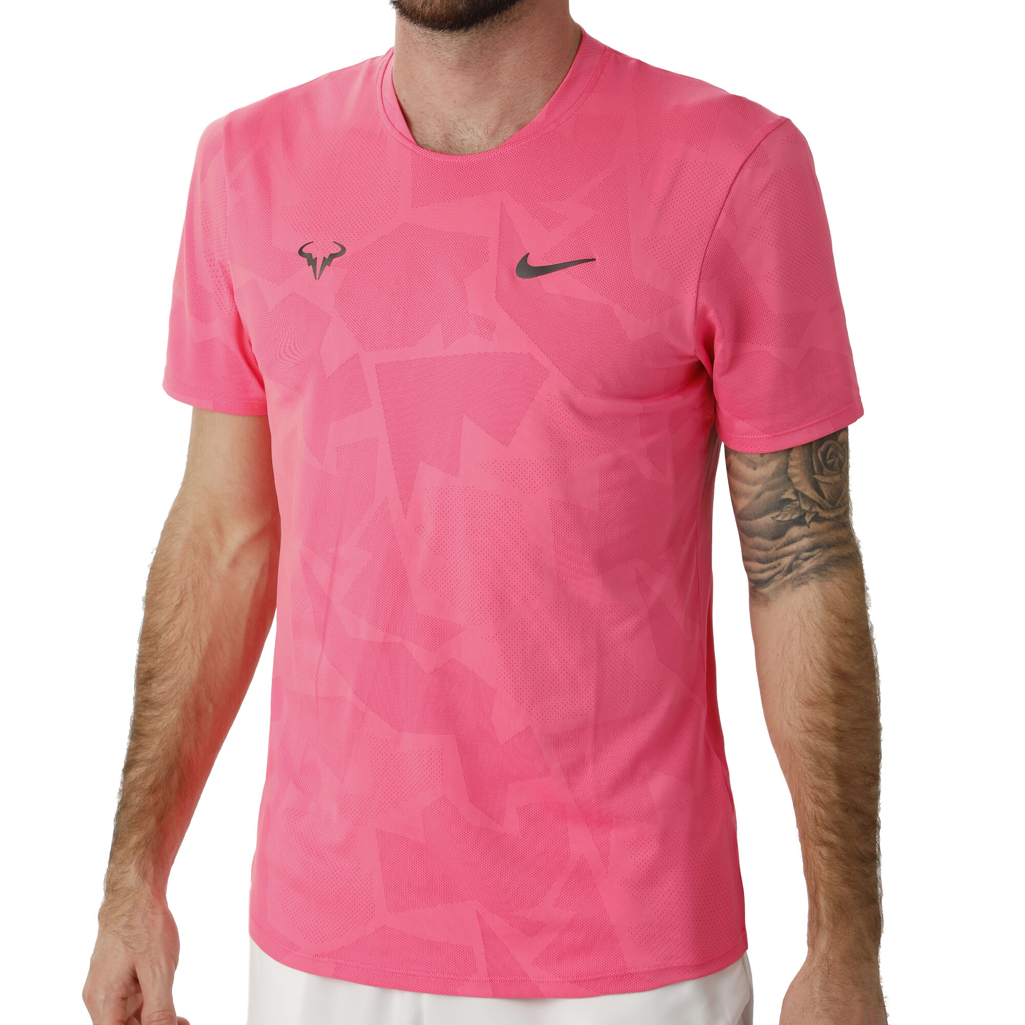 arpón Pescador Evolucionar Nike Rafael Nadal Court AeroReact Camiseta De Manga Corta Hombres - Rosa,  Negro compra online | Tennis-Point