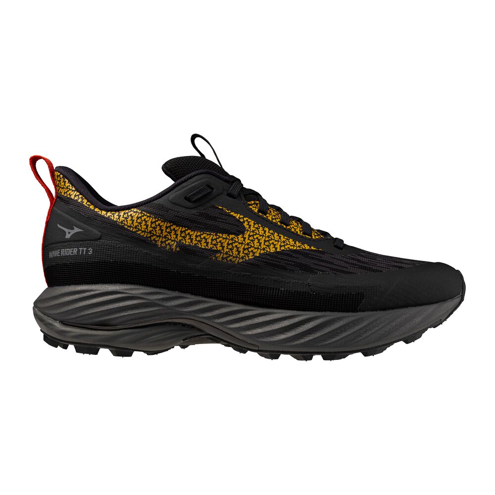Mizuno Wave Rider TT 3 Zapatilla Trail Mujeres - Negro, Amarillo Oro