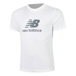 Ropa New Balance New Balance Essentials Logo Camiseta De Manga Corta Hombres-Blanco