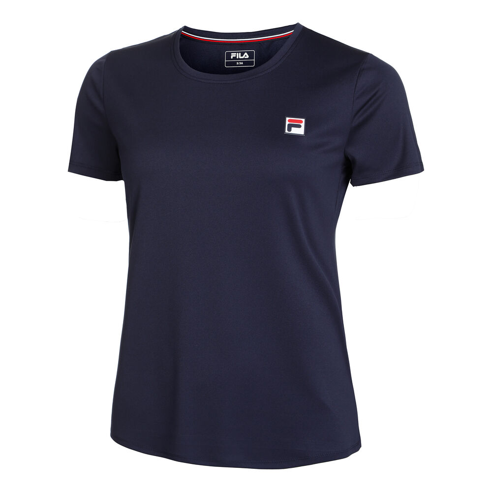 Fila Leonie Camiseta De Manga Corta Mujeres - Azul Oscuro, Blanco