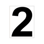 Accesorios de pista Tegra Tegra Platzziffer 2 Schild-Blanco,Negro