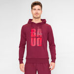 Ropa BIDI BADU BIDI BADU Protected Leafs Chill Sudadera Con Capucha Hombres-Rojo Vino