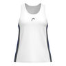 Club 25 Tech Camiseta De Tirantes Mujeres-Blanco,Azul Oscuro