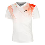 Ropa HEAD HEAD Topspin Camiseta De Manga Corta Hombres-Blanco,Rojo
