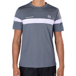 Ropa de tenis Sergio Tacchini Sergio Tacchini Leone Camiseta de manga corta Hombres - gris, blanco