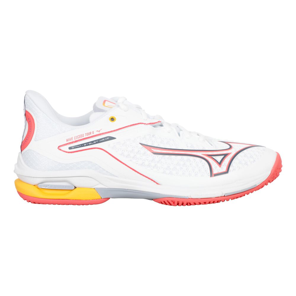 Mizuno Wave Exceed Tour 6 Zapatilla Todas Las Superficies Mujeres - Blanco, Coral