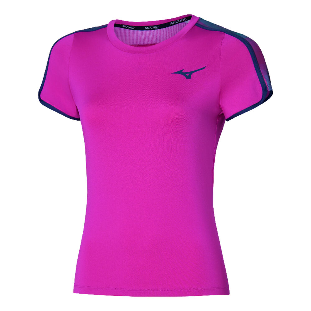 Mizuno Frontier Camiseta De Manga Corta Mujeres - Rosa