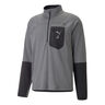Seasons Raincell Half-Zip Top De Running Hombres-Gris,Negro