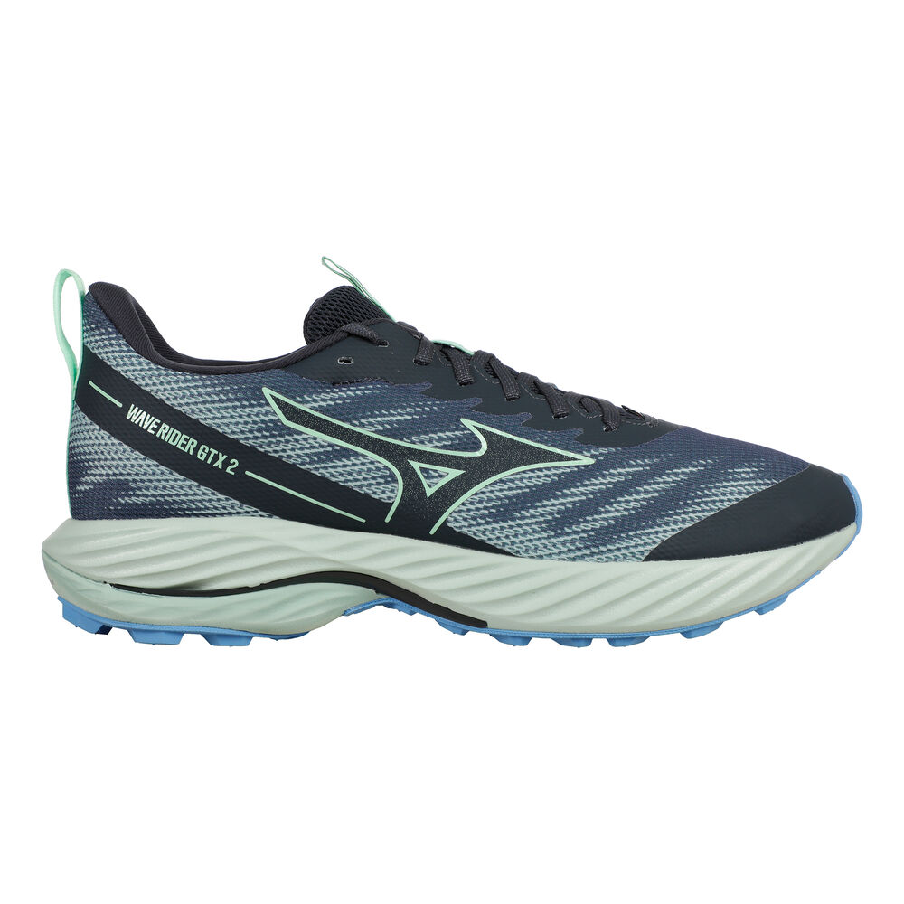 Mizuno Wave Rider GTX 2 Zapatilla Trail Hombres - Azul Oscuro, Mint
