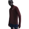 Stride Half-Zip Camiseta de running Hombres - rojo oscuro, plateado