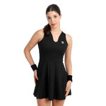 Ropa de tenis BIDI BADU BIDI BADU Crew V-Neck Vestido Mujeres-negro