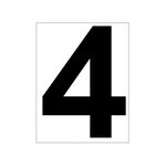 Accesorios de pista Tegra Tegra Platzziffer 4 Schild-Blanco,Negro