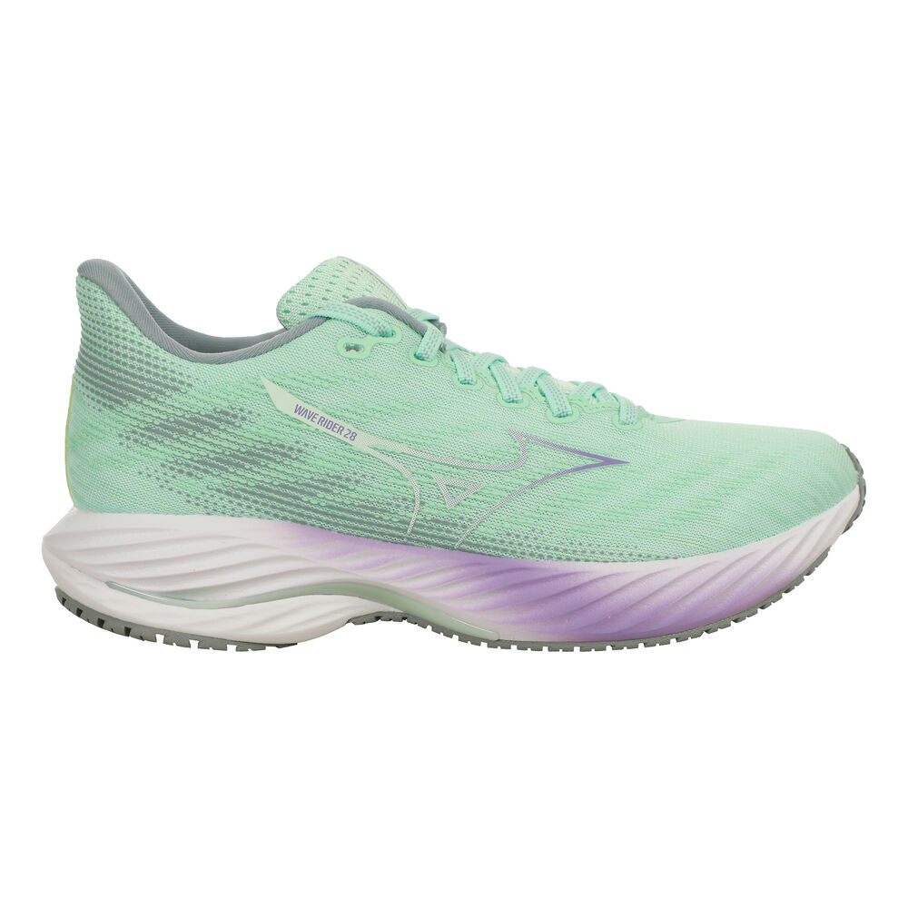 Mizuno Wave Rider 28 Zapatilla Neutral Mujeres - Verde, Lila