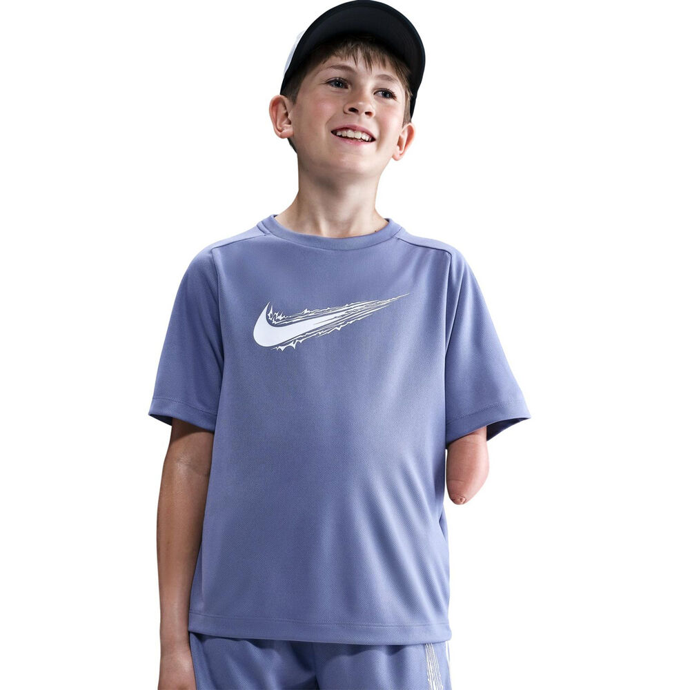 Nike Dri-Fit Multi Camiseta De Manga Corta Niños-Azul-gris
