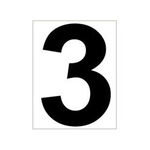 Accesorios de pista Tegra Tegra Platzziffer 3 Schild-Blanco,Negro