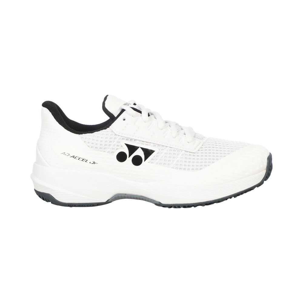 Yonex Power Cushion AD-ACCEL Zapatilla Tierra Batida Niños-Blanco