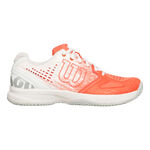 Zapatillas de tenis Wilson Wilson Kaos Comp 2.0 Zapatilla Tierra Batida Mujeres-Blanco,Naranja
