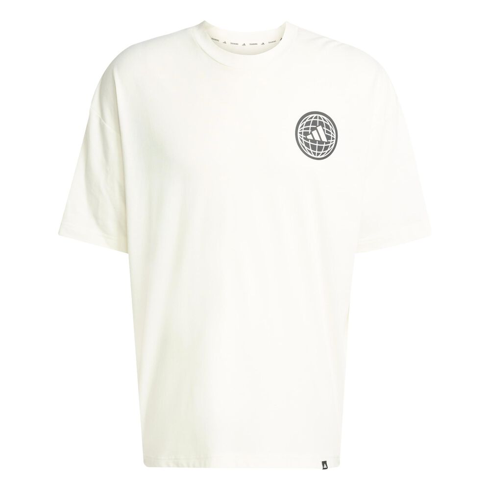 adidas Gfx Glob Q3 Camiseta De Manga Corta Hombres-Crema