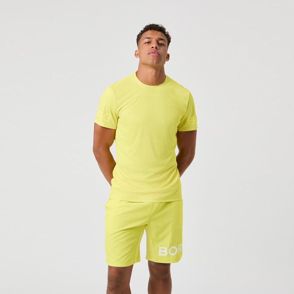 Björn Borg Borg Light Camiseta De Manga Corta Hombres - Amarillo Limón