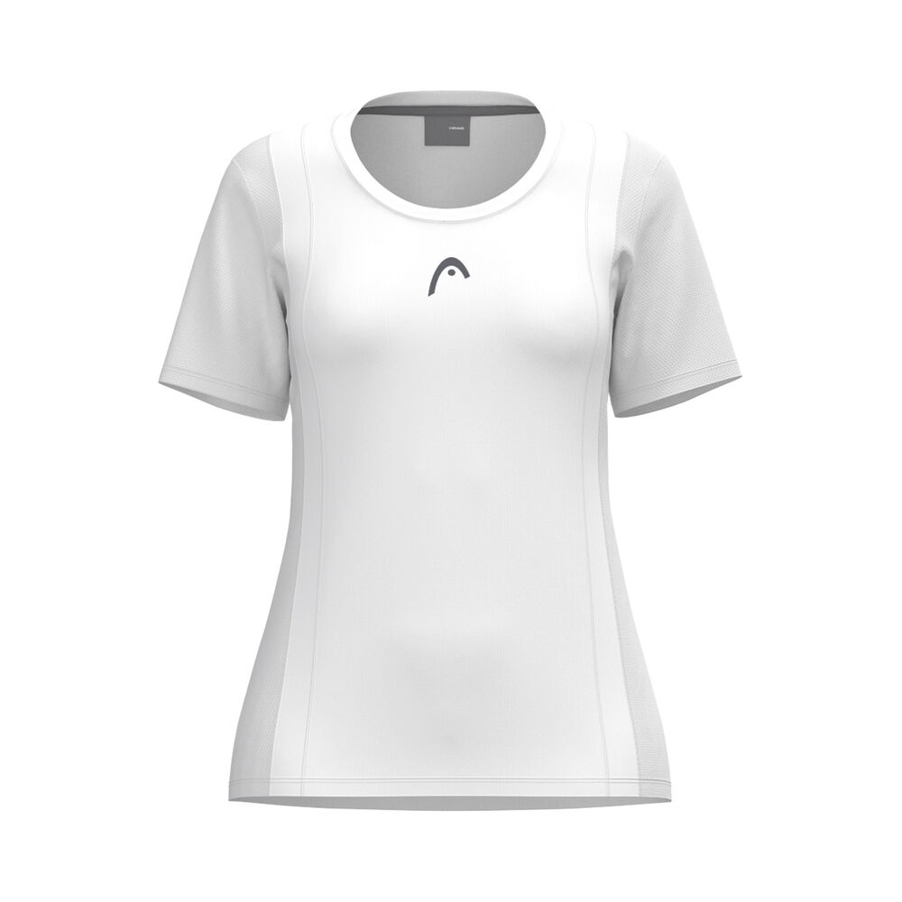 HEAD Club 25 Tech Camiseta De Manga Corta Chicas-Blanco