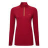 Core Thermal 1/2 Zip Camiseta De Running Mujeres-Rojo