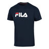 Logo Camiseta De Manga Corta Hombres-Azul Oscuro,Blanco