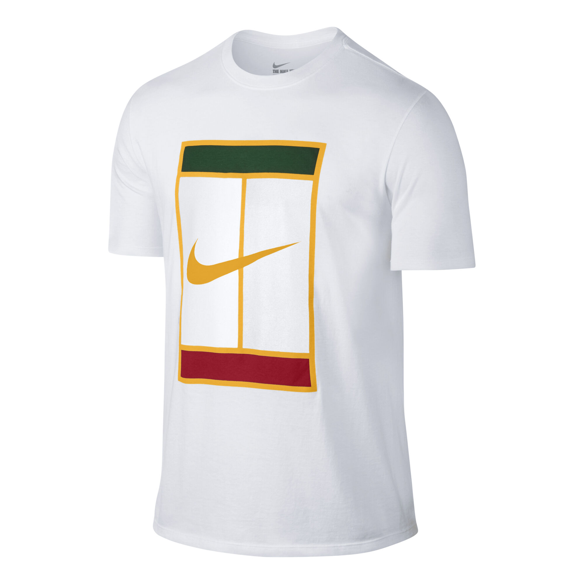 Court Heritage Logo Camiseta De Manga Corta Exclusivo Hombres - Blanco, compra online | Tennis-Point
