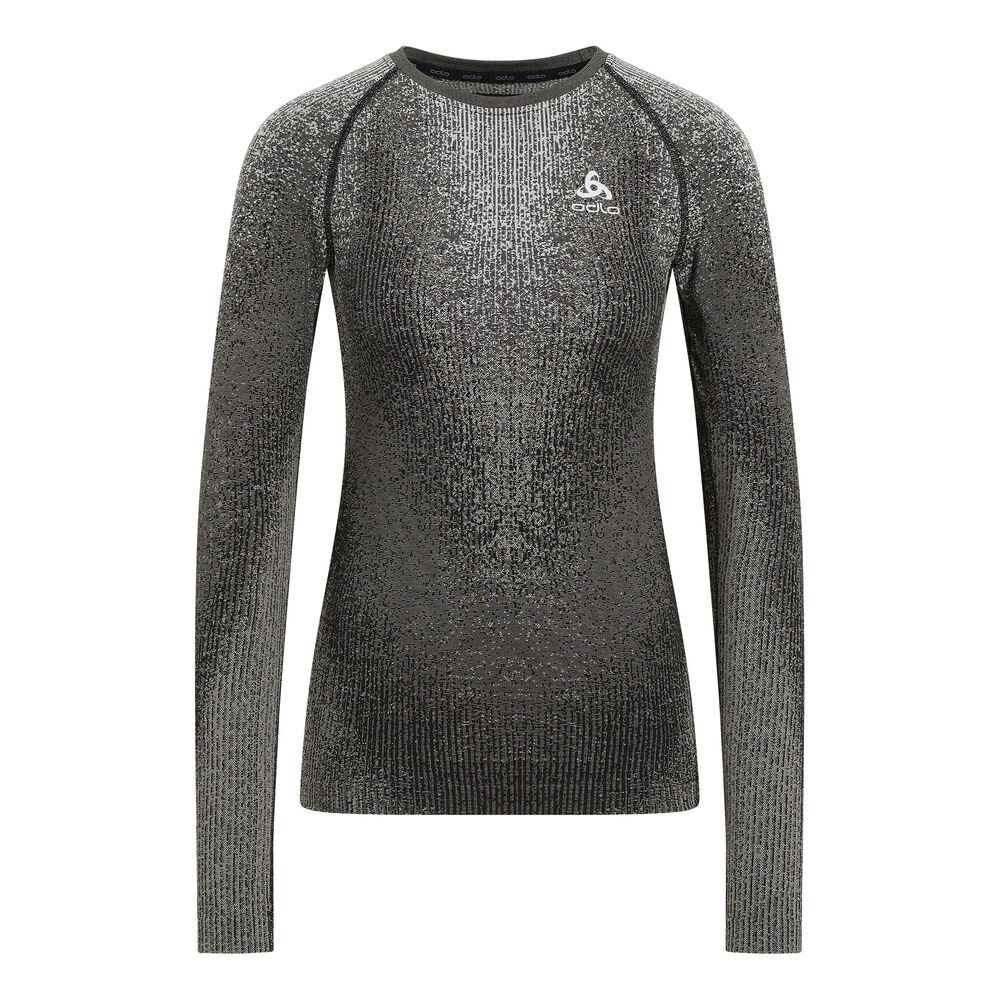 Odlo Blackcomb Eco Big Logo Top Crew Neck Chaleco Mujeres - Negro