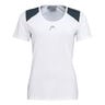 22 Tech Camiseta de manga corta Mujeres - blanco, azul oscuro