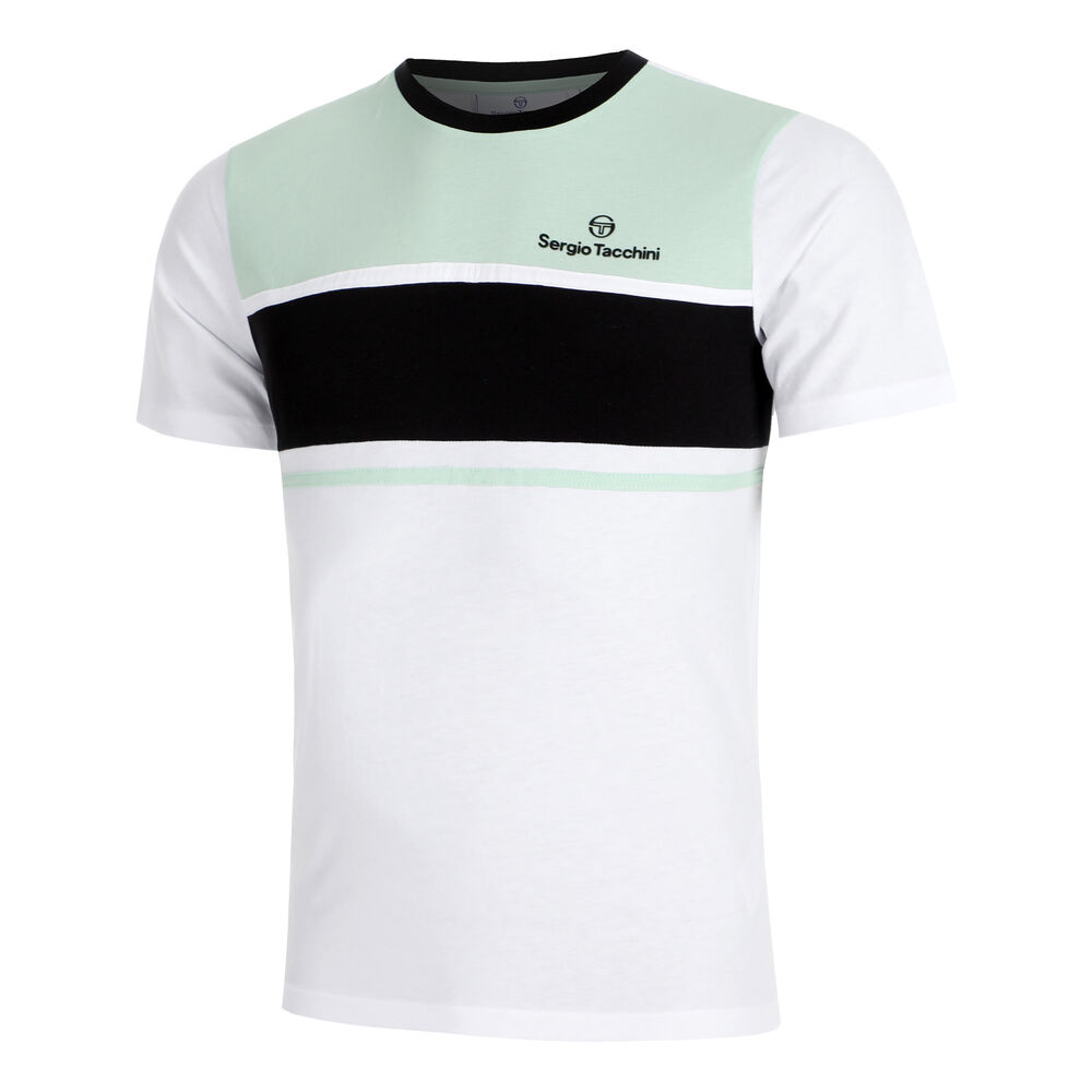 Sergio Tacchini Arpa Camiseta de manga corta Hombres - blanco, verde claro