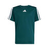 Essentials 3Stripes Camiseta De Manga Corta Chicos-Verde Oscuro,Blanco