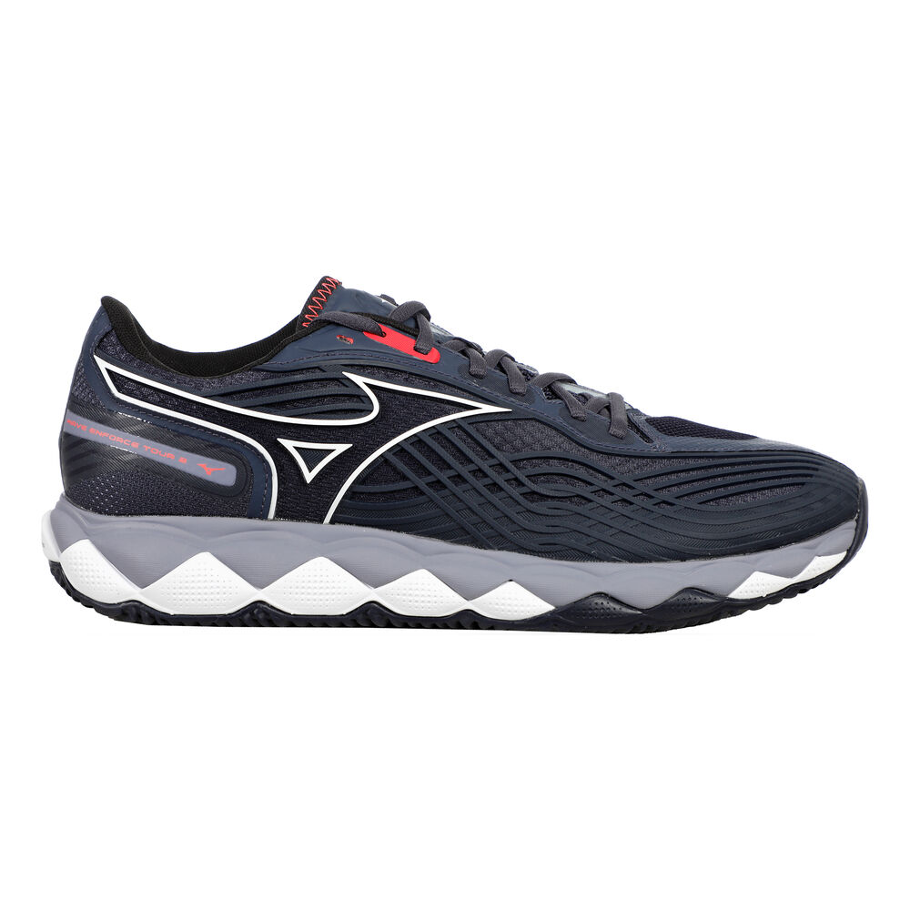 Mizuno Wave Enforce Tour 2 Zapatilla Tierra Batida Hombres-Gris,Blanco