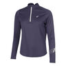 Icon 1/2 Zip Camiseta De Running Mujeres-Azul Oscuro