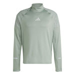 Ropa adidas adidas Ultimate High Visibility Half-Zip Camiseta De Running Hombres-Gris