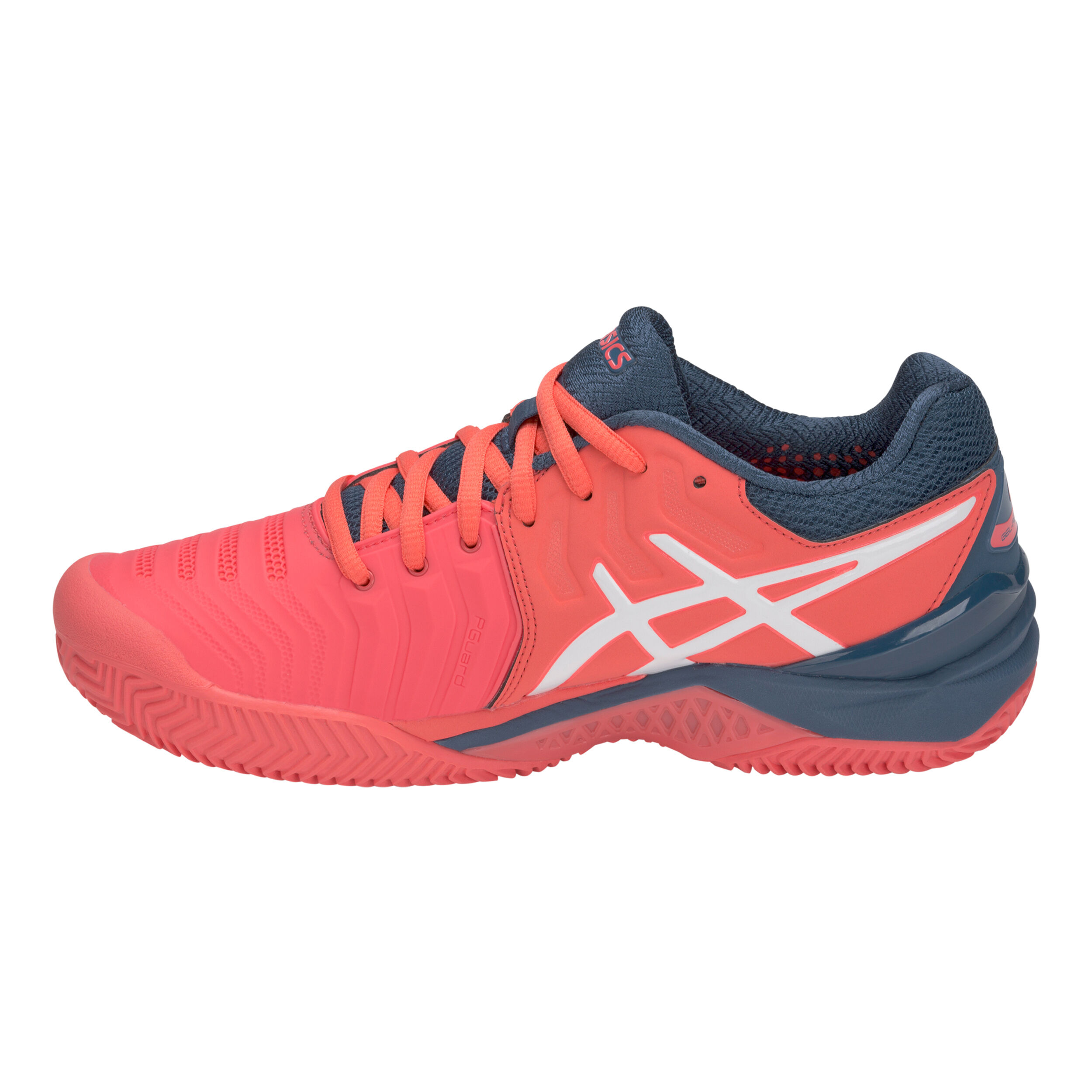 Buy ASICS Gel Resolution 7 Clay Zapatilla Tierra Batida Mujeres Azul Oscuro Coral online Tennis Point ES