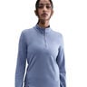 Swift Half-Zip Camiseta de running Mujeres - azul-gris, plateado
