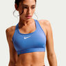 Swoosh Medium Sujetador deportivo Mujeres-azul, blanco