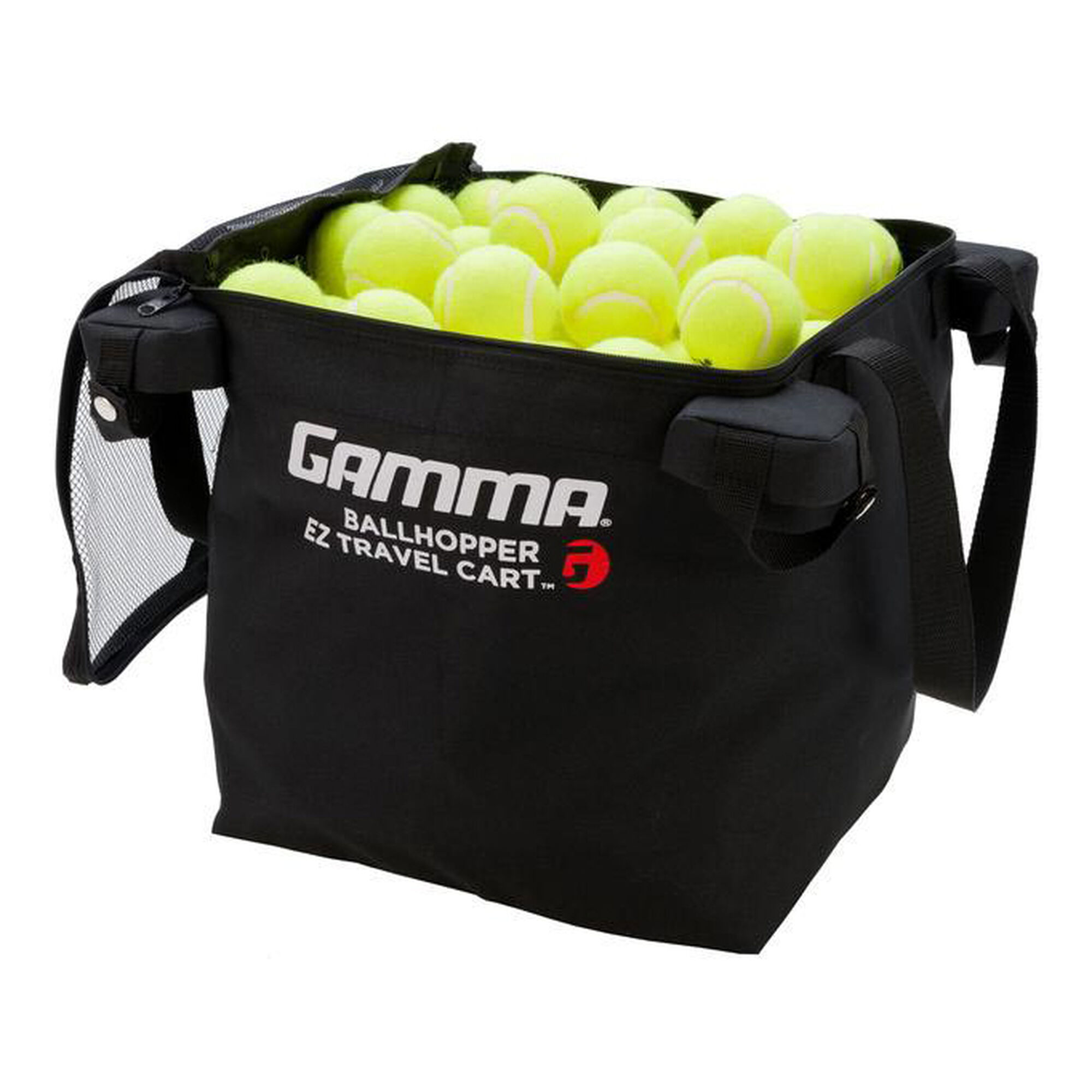 Gamma Ballhopper EZ Travel Cart 150 Extra Bolsillo Para Pelota Negro