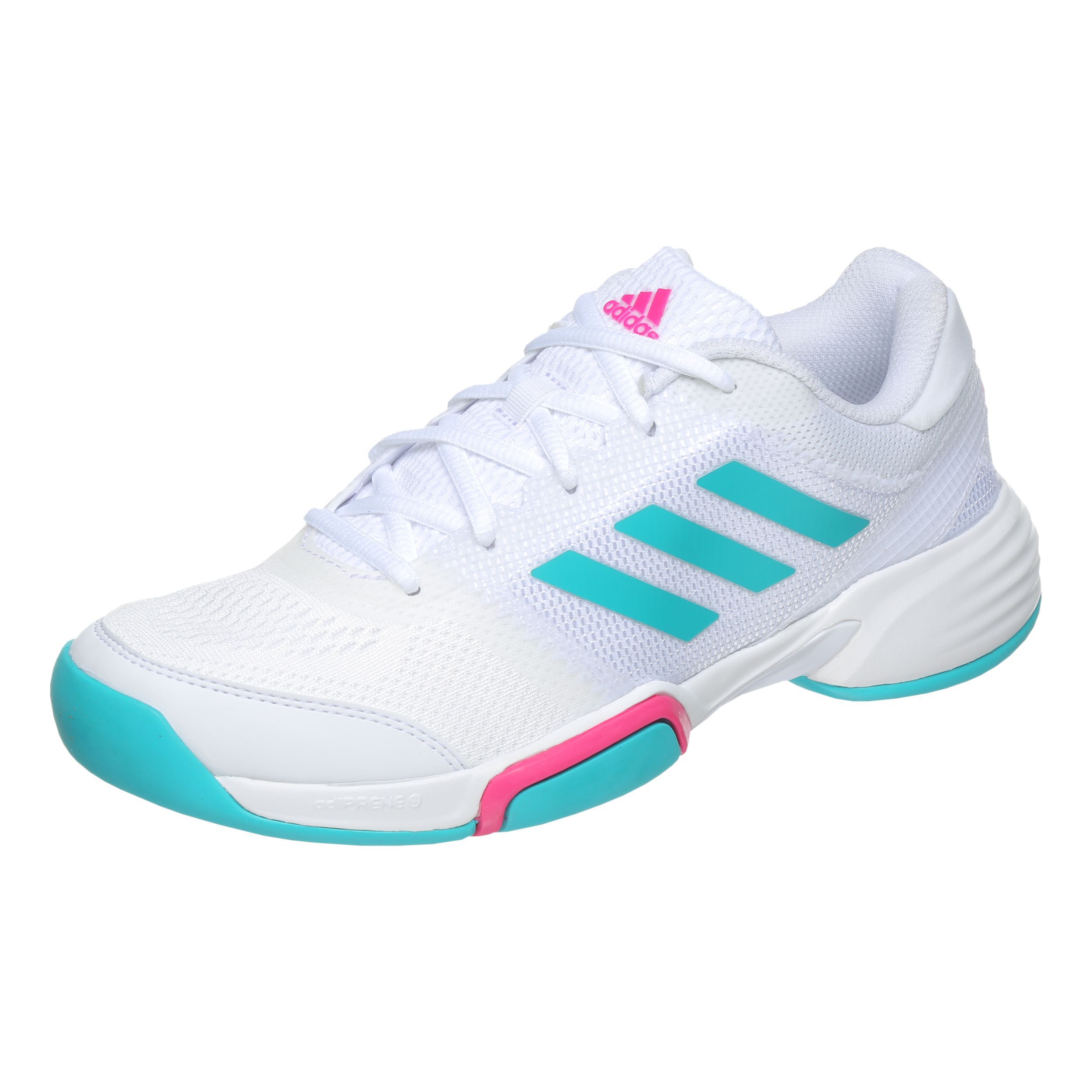 Barricade Club Carpet Zapatilla Para Pista Cubierta Mujeres - Blanco, Turquesa Barricade Club Carpet Zapatilla Para Pista Cubierta Mujeres - Blanco, Turquesa