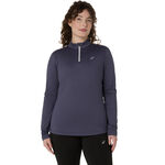 Ropa ASICS ASICS Core Winter 1/2 Zip Camiseta De Running Mujeres-Azul-gris