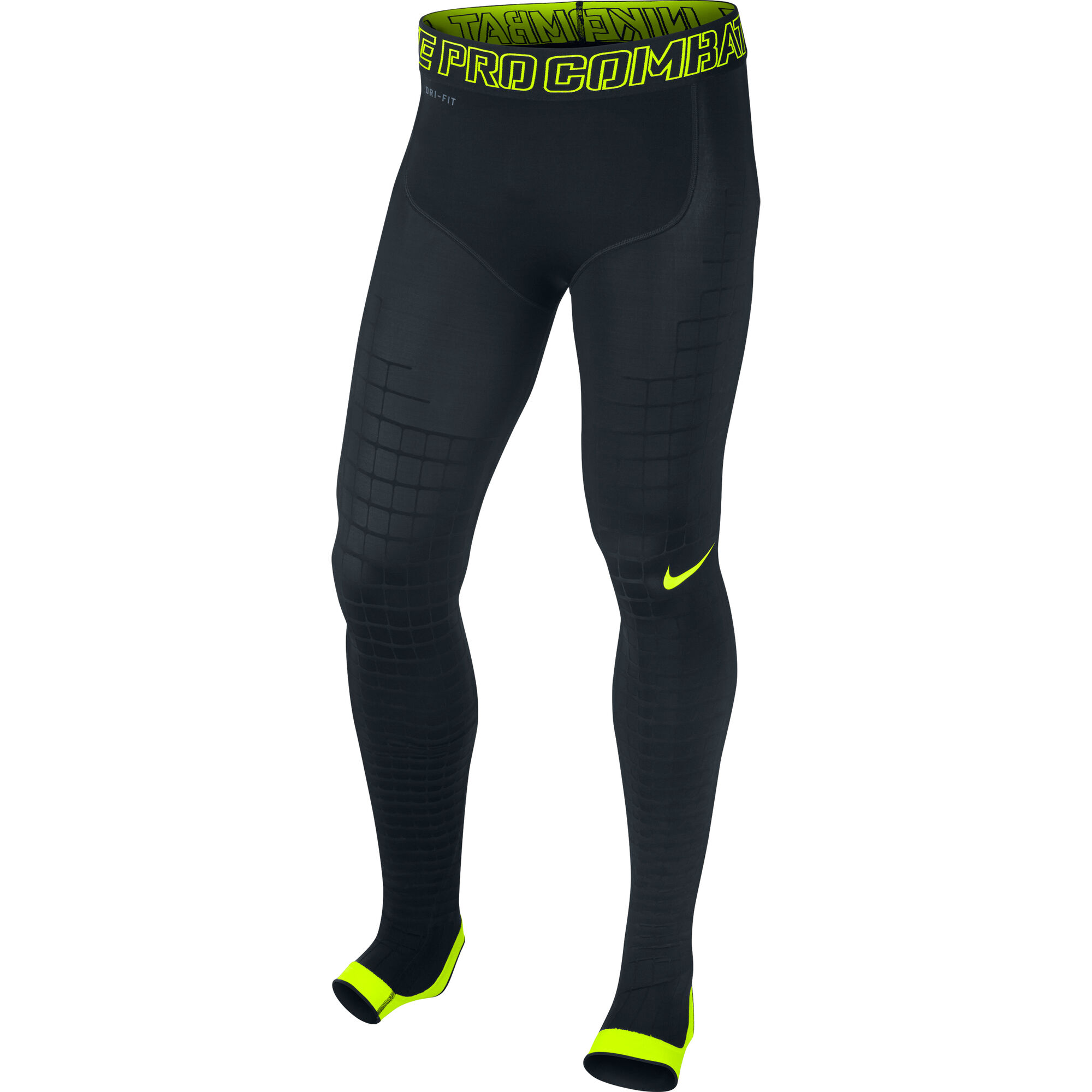 Encarnar bádminton recibo Nike Pro Dry Fit Combat Recovery Hyper Pantalón Largo Hombres - Negro,  Amarillo Neón compra online | Tennis-Point