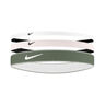 Nike Flex Classic Mixed Cinta Para El Pelo Pack De 3-Rosa,Blanco