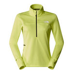 Ropa The North Face The North Face Winter Warm Pro 1/4 Zip Camiseta De Running Mujeres-Amarillo Neón