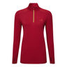 Core Thermal 1/2 Zip Camiseta De Running Mujeres-Rojo