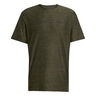 Training Essential Stretch Camiseta de manga corta Hombres-verde oscuro