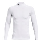 Ropa Under Armour Under Armour Coldgear Comp Mock Camiseta De Manga Larga Hombres-Blanco