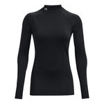 Ropa Under Armour Under Armour Coldgear Authentics Mockneck Camiseta De Manga Larga Mujeres-Negro